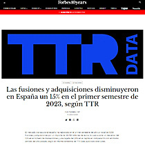 Las fusiones y adquisiciones disminuyeron en Espaa un 15% en el primer semestre de 2023, segn TTR